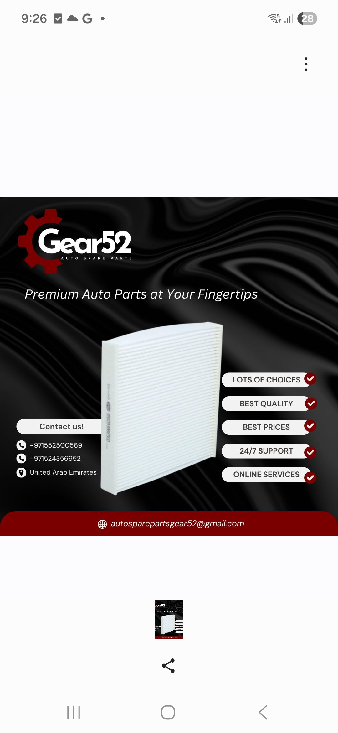 Air Filters fir All brands