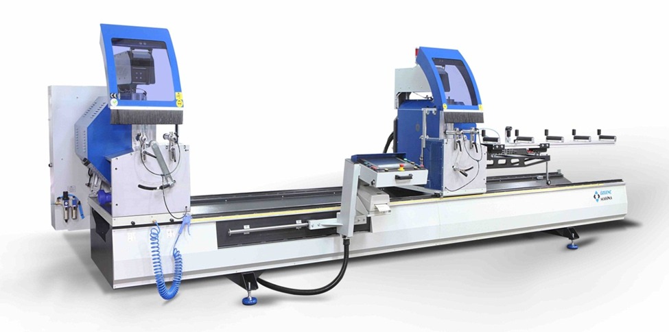 AUTOMATIC DOUBLE HEAD ALUMINIUM PROFILE CUTTING MACHINE WITH BARCODE PRINTER MODEL: OMRM 133 MADE IN TURKEY